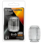 Stay Hard - hosszú tüskés péniszmandzsetta, péniszköpeny (átlátszó)