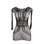 Subblime 951931 - nyitott hátú necc ruha (fekete) - XS-M