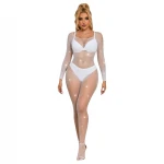 Subblime 952396 - fehér csillogó strasszos body (S-L)