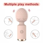 Sunfo Strawberry - vízálló mini wand masszírozó vibrátor (pink)