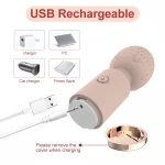 Sunfo Strawberry - vízálló mini wand masszírozó vibrátor (pink)