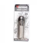SuperMe Nubby - bütykös péniszköpeny (szürke)