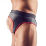 Svenjoyment - nyitott férfi alsó, jockstrap fehérnemű (fekete)
