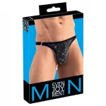 Svenjoyment - strasszos, csillogó férfi tanga (fekete)