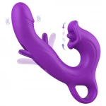 Erospace Sweet Play - nyelves csiklóizgató és bólogató G-pont vibrátor (lila)