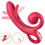 Erospace Sweet Play - csiklókaros vibrátor (piros)