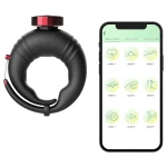 SXTop Blake - app-vezérelt állítható vibrációs péniszgyűrű (fekete)