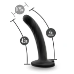 Temptasia Twist Small - tapadókorongos, csavart dildó (fekete)