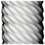 TENGA 3Dx Flow - hullámos mintás maszturbátor férfiaknak (fehér)