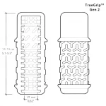 The Handy TrueGrip Gen 2 Sleeve - maszturbátor férfiaknak (átlátszó)