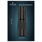 Titanz Auto Suck - automata szívó maszturbátor férfiaknak (fekete)