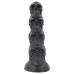 Topped Monster - koponya dildó - 22 cm (fekete)