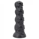 Topped Monster - koponya dildó - 22 cm (fekete)
