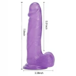 Tracy's Dog Jelly 8 - tapadókorongos herés dildó (lila)