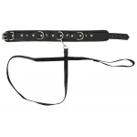 Vegan Fetish - szegecses nyakörv és póráz, bondage szett (fekete)