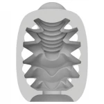 VIBEGGS Candy Curves - vibrációs tojás maszturbátor férfiaknak (fehér)