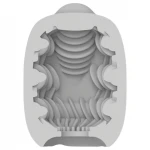 VIBEGGS Ribs Delight - vibrációs tojás maszturbátor férfiaknak (fehér)
