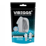 VIBEGGS Twisty Tongues - vibrációs tojás maszturbátor férfiaknak (fehér)