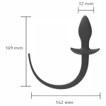 Erospace Wild Play - anál plug farokkal, szerepjátékhoz (fekete)