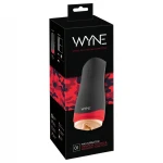 WYNE 01 - akkus, rezgő-szívó, melegítő maszturbátor férfiaknak (fekete)
