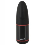 WYNE 02 - akkus, rezgő-szívó maszturbátor férfiaknak (fekete-fehér)
