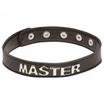 X-Play Master - állítható BDSM bondage nyakörv (fekete)