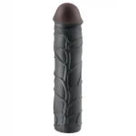 Pipedream - X-TENSION Mega 3 - élethű péniszköpeny (22,8 cm, fekete)