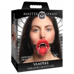 XR Brands - vibrációs vámpír szájpecek BDSM játékhoz (fekete)