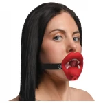 XR Brands - vibrációs vámpír szájpecek BDSM játékhoz (fekete)