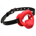 XR Brands - vibrációs vámpír szájpecek BDSM játékhoz (fekete)