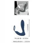 You2Toys Prostate Plug - prosztata anál vibrátor péniszgyűrűvel (kék)