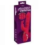 You2Toys Rabbit - mozgó gyűrűs, csiklókaros vibrátor (piros)