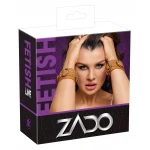 ZADO - bőr csuklóbilincs bondage játékhoz (barna)