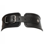 ZADO - bőr nyakörv bilinccsel, bondage szett (fekete)