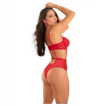 Zôf Ruby - kivágásos csipke body állítható pántokkal (piros)
